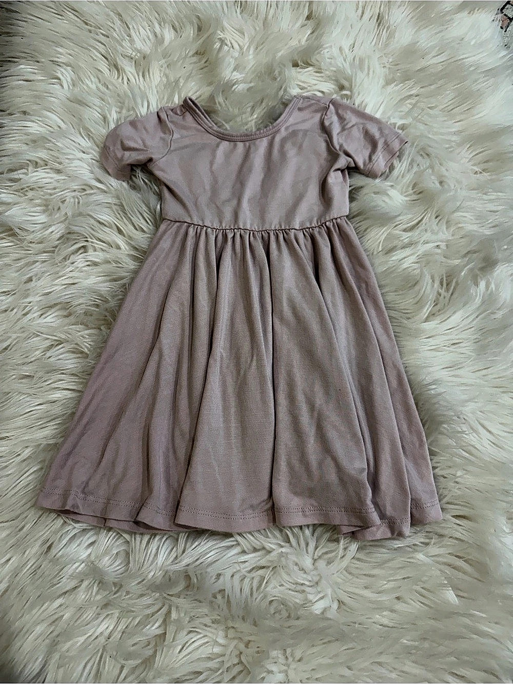 Kyte BABY Short Sleeve Twirl Dress Blush 12-18M